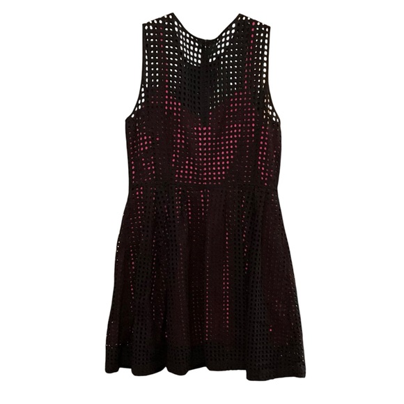 Halogen Black Pink Prism Fit and Flare Dress - Picture 4 of 13